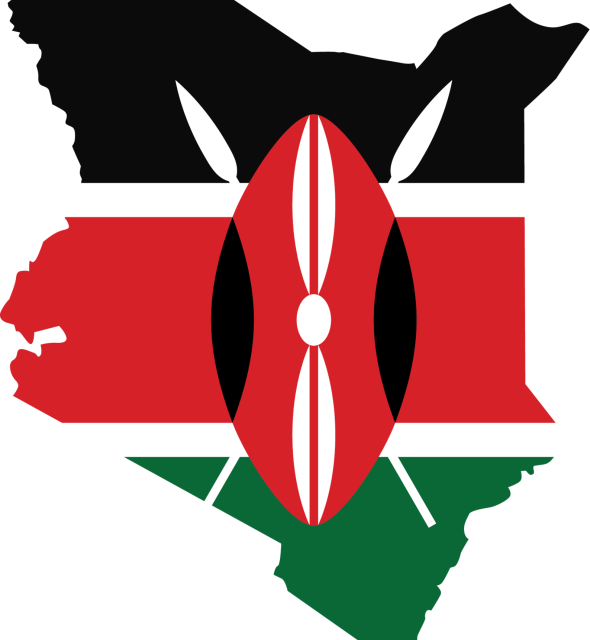 Kenya Map Flag